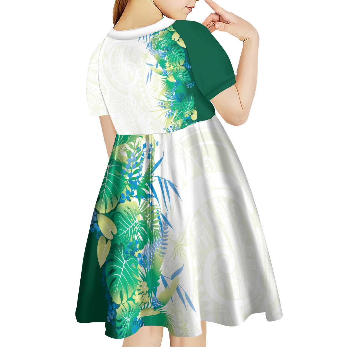 Hawaii Tropical Plant Omaomao Kid Short Sleeve Dress Vibrant Polynesian Pattern LT01 - Polynesian Pride