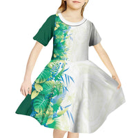 Hawaii Tropical Plant Omaomao Kid Short Sleeve Dress Vibrant Polynesian Pattern LT01 - Polynesian Pride