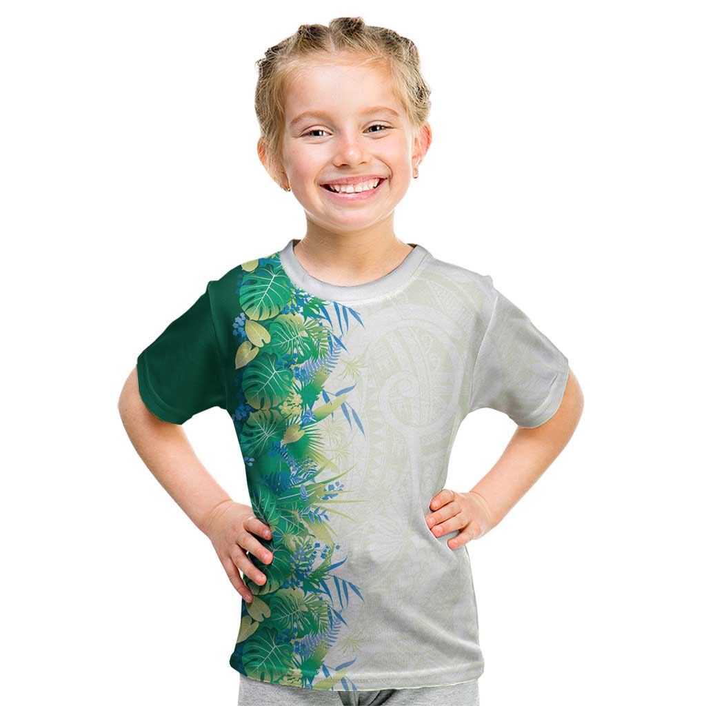 Hawaii Tropical Plant Omaomao Kid T Shirt Vibrant Polynesian Pattern LT01 Green - Polynesian Pride