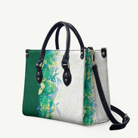 Hawaii Tropical Plant Omaomao Leather Bag Vibrant Polynesian Pattern LT01 Green - Polynesian Pride