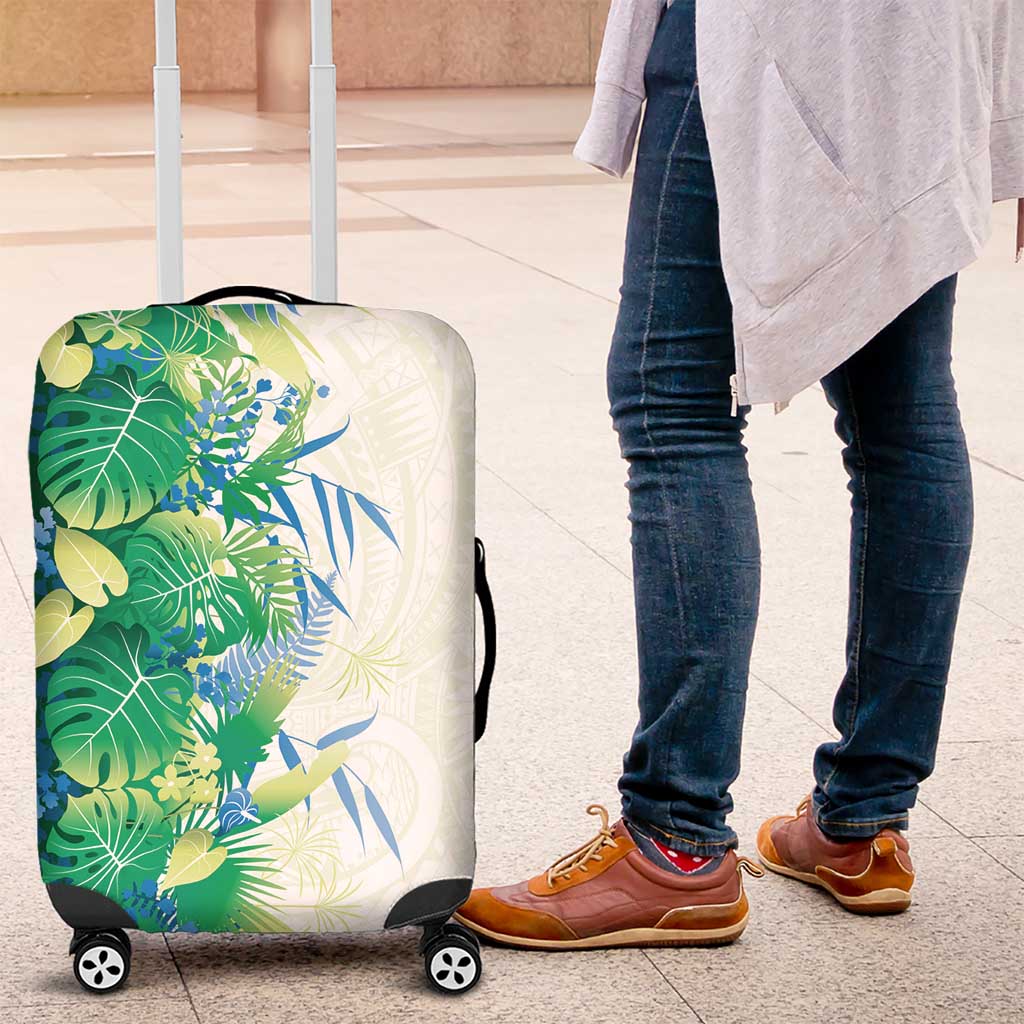 Hawaii Tropical Plant Omaomao Luggage Cover Vibrant Polynesian Pattern LT01 Green - Polynesian Pride