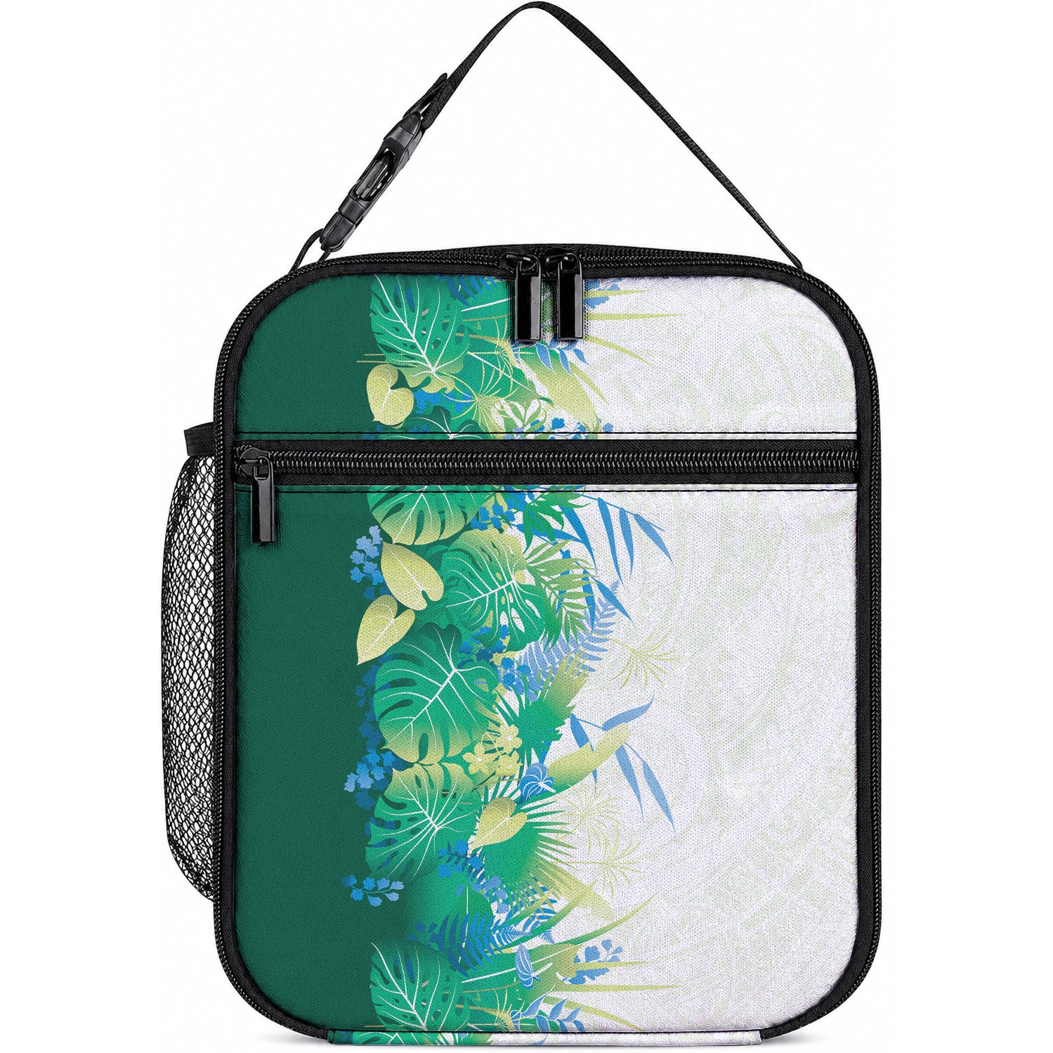 Hawaii Tropical Plant Omaomao Lunch Bag Vibrant Polynesian Pattern LT01 10.2 × 8.3 × 4.3 inch Green - Polynesian Pride