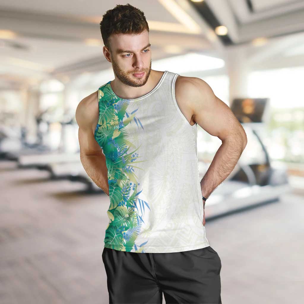 Hawaii Tropical Plant Omaomao Men Tank Top Vibrant Polynesian Pattern LT01 Green - Polynesian Pride