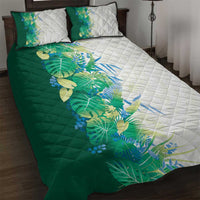 Hawaii Tropical Plant Omaomao Quilt Bed Set Vibrant Polynesian Pattern