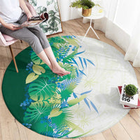 Hawaii Tropical Plant Omaomao Round Carpet Vibrant Polynesian Pattern LT01 - Polynesian Pride