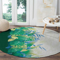 Hawaii Tropical Plant Omaomao Round Carpet Vibrant Polynesian Pattern LT01 - Polynesian Pride