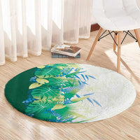 Hawaii Tropical Plant Omaomao Round Carpet Vibrant Polynesian Pattern LT01 - Polynesian Pride