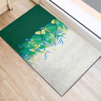 Hawaii Tropical Plant Omaomao Rubber Doormat Vibrant Polynesian Pattern LT01 - Polynesian Pride