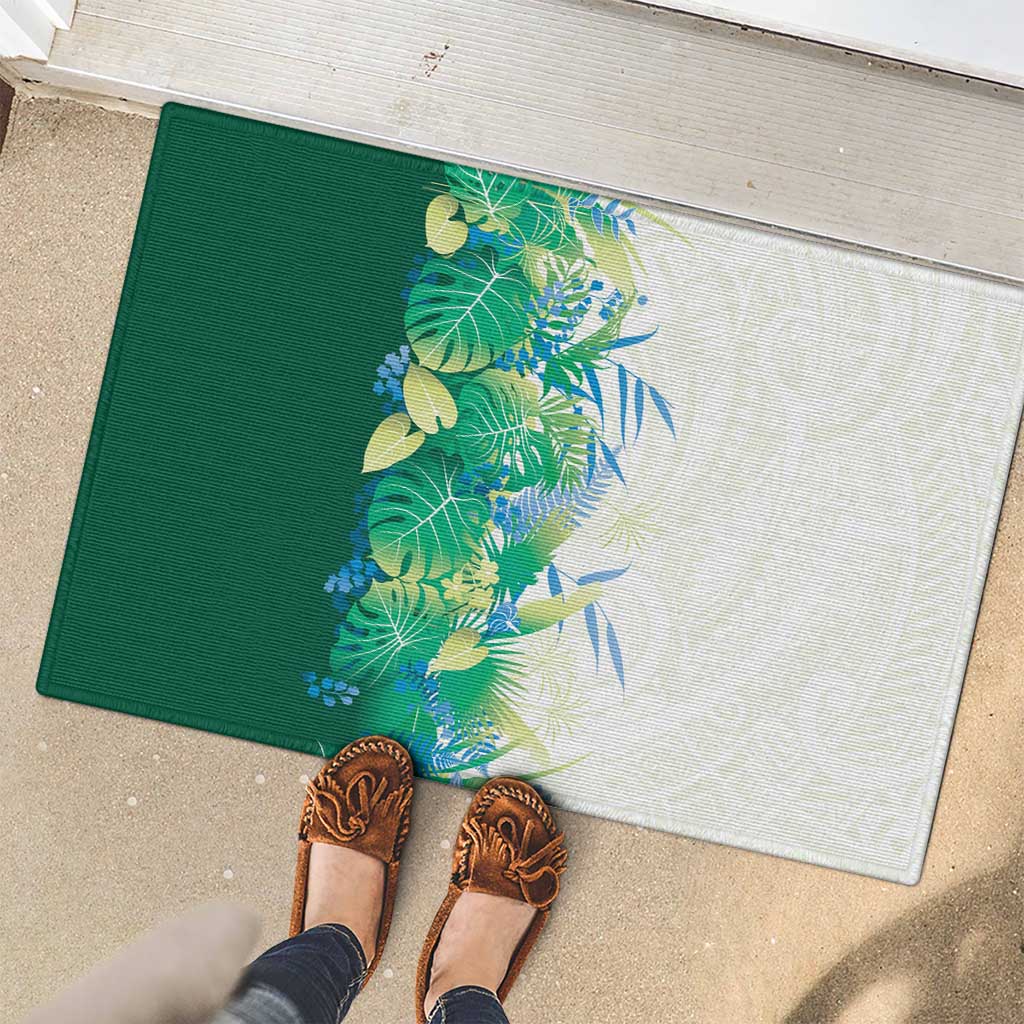 Hawaii Tropical Plant Omaomao Rubber Doormat Vibrant Polynesian Pattern LT01 - Polynesian Pride