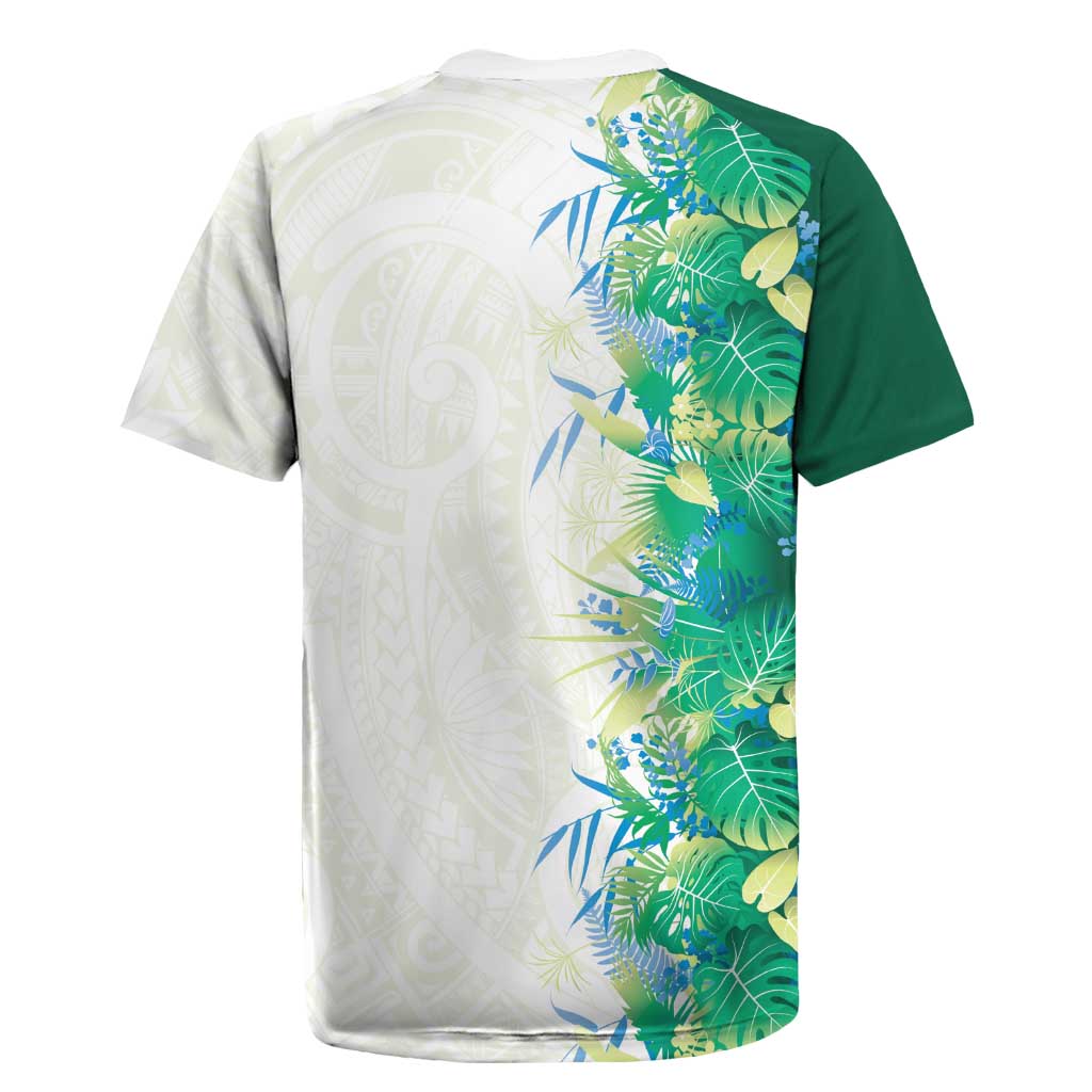 Hawaii Tropical Plant Omaomao Rugby Jersey Vibrant Polynesian Pattern LT01 - Polynesian Pride