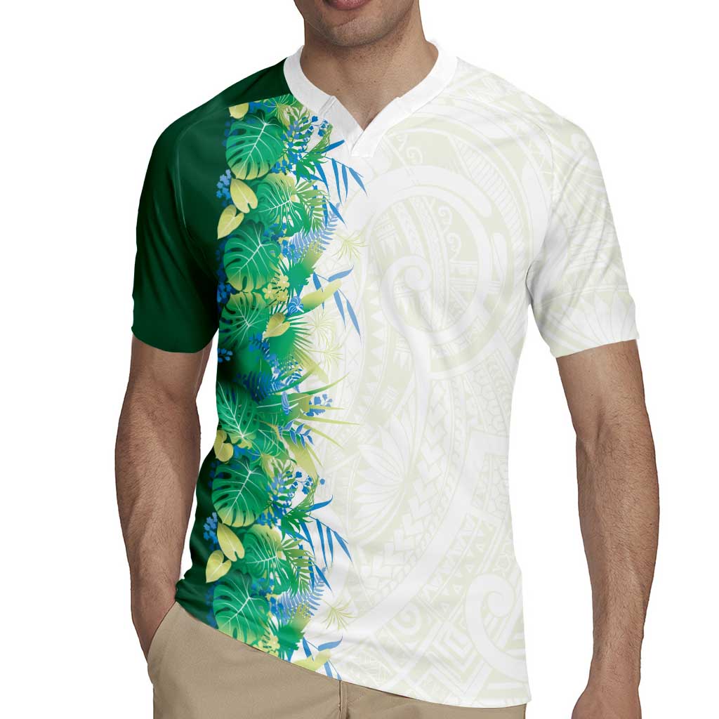Hawaii Tropical Plant Omaomao Rugby Jersey Vibrant Polynesian Pattern LT01 - Polynesian Pride