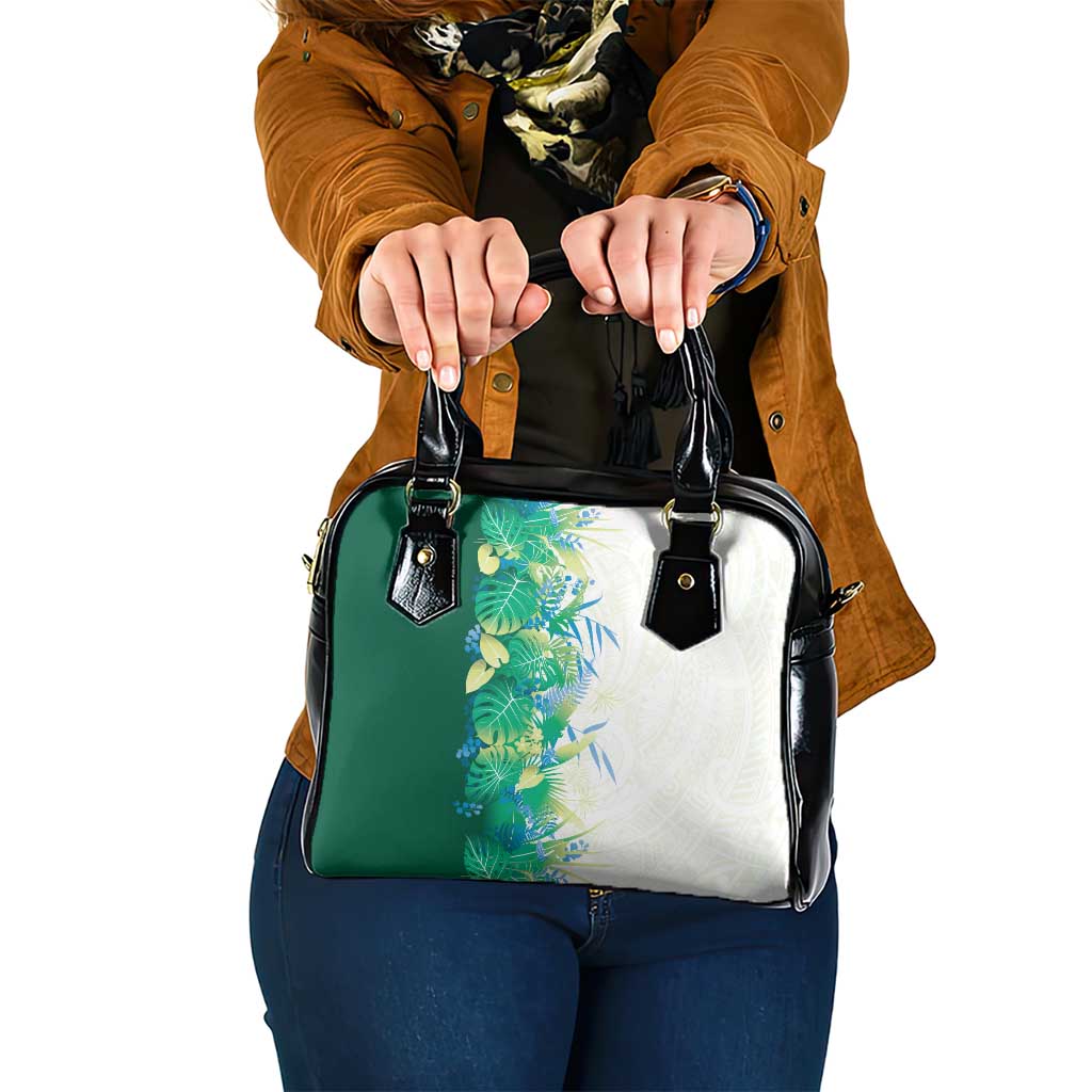 Hawaii Tropical Plant Omaomao Shoulder Handbag Vibrant Polynesian Pattern LT01 One Size Green - Polynesian Pride