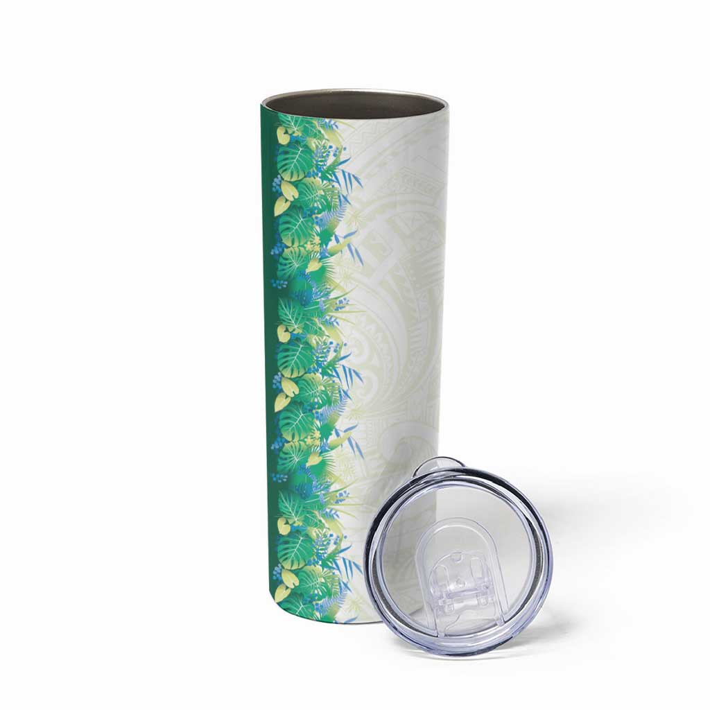 Hawaii Tropical Plant Omaomao Skinny Tumbler Vibrant Polynesian Pattern LT01 - Polynesian Pride