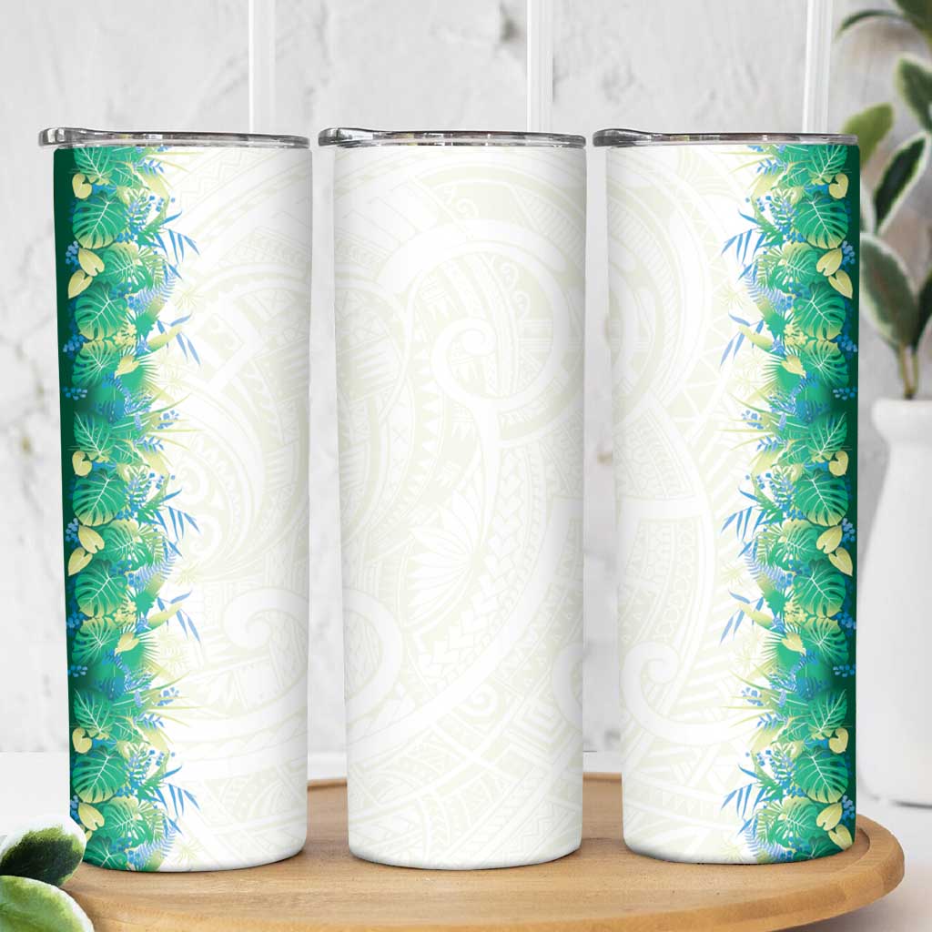 Hawaii Tropical Plant Omaomao Skinny Tumbler Vibrant Polynesian Pattern LT01 - Polynesian Pride