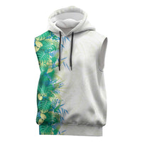 Hawaii Tropical Plant Omaomao Sleeveless Hoodie Vibrant Polynesian Pattern LT01 Green - Polynesian Pride