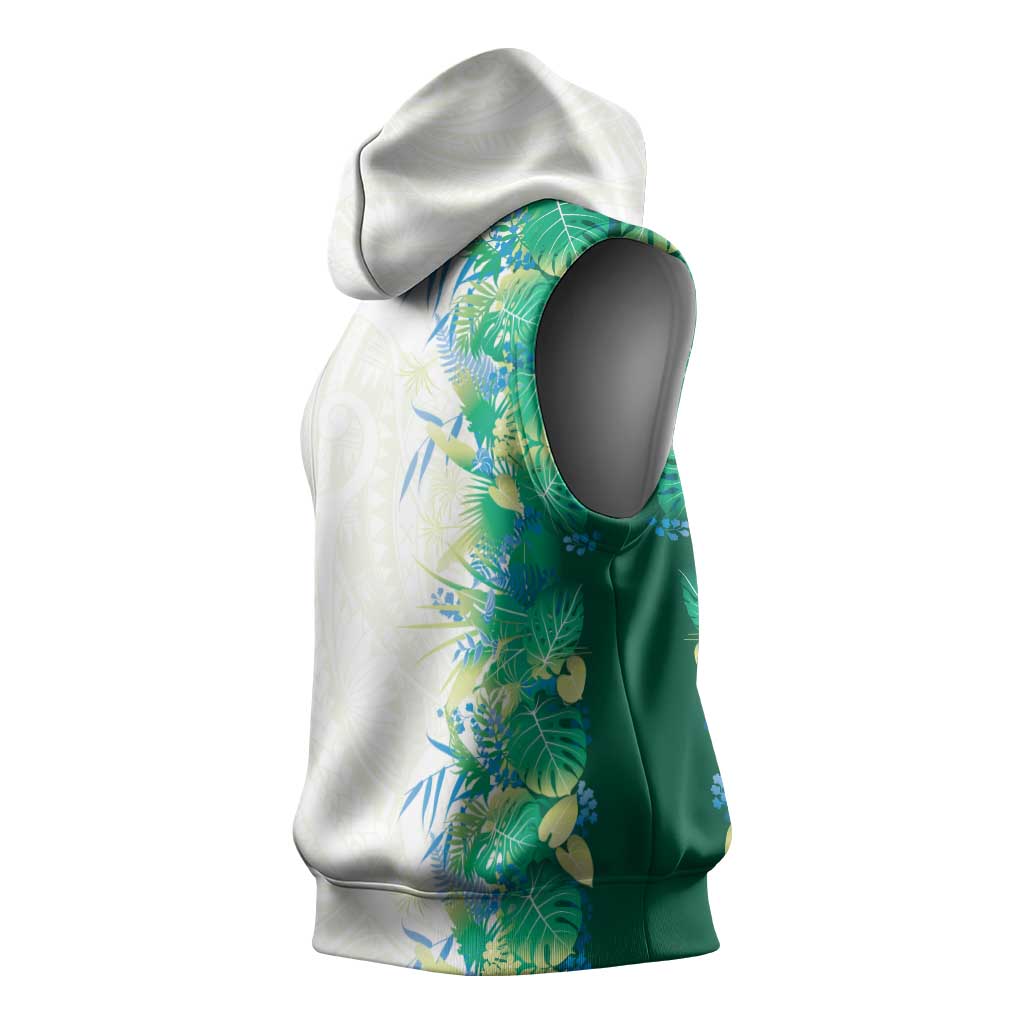 Hawaii Tropical Plant Omaomao Sleeveless Hoodie Vibrant Polynesian Pattern LT01 - Polynesian Pride