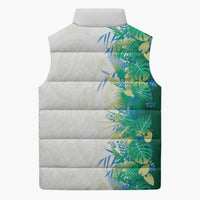 Hawaii Tropical Plant Omaomao Sleeveless Puffer Jacket Vibrant Polynesian Pattern LT01 - Polynesian Pride