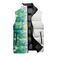 Hawaii Tropical Plant Omaomao Sleeveless Puffer Jacket Vibrant Polynesian Pattern LT01 - Polynesian Pride