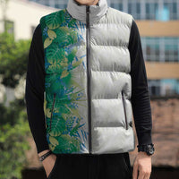 Hawaii Tropical Plant Omaomao Sleeveless Puffer Jacket Vibrant Polynesian Pattern LT01 - Polynesian Pride