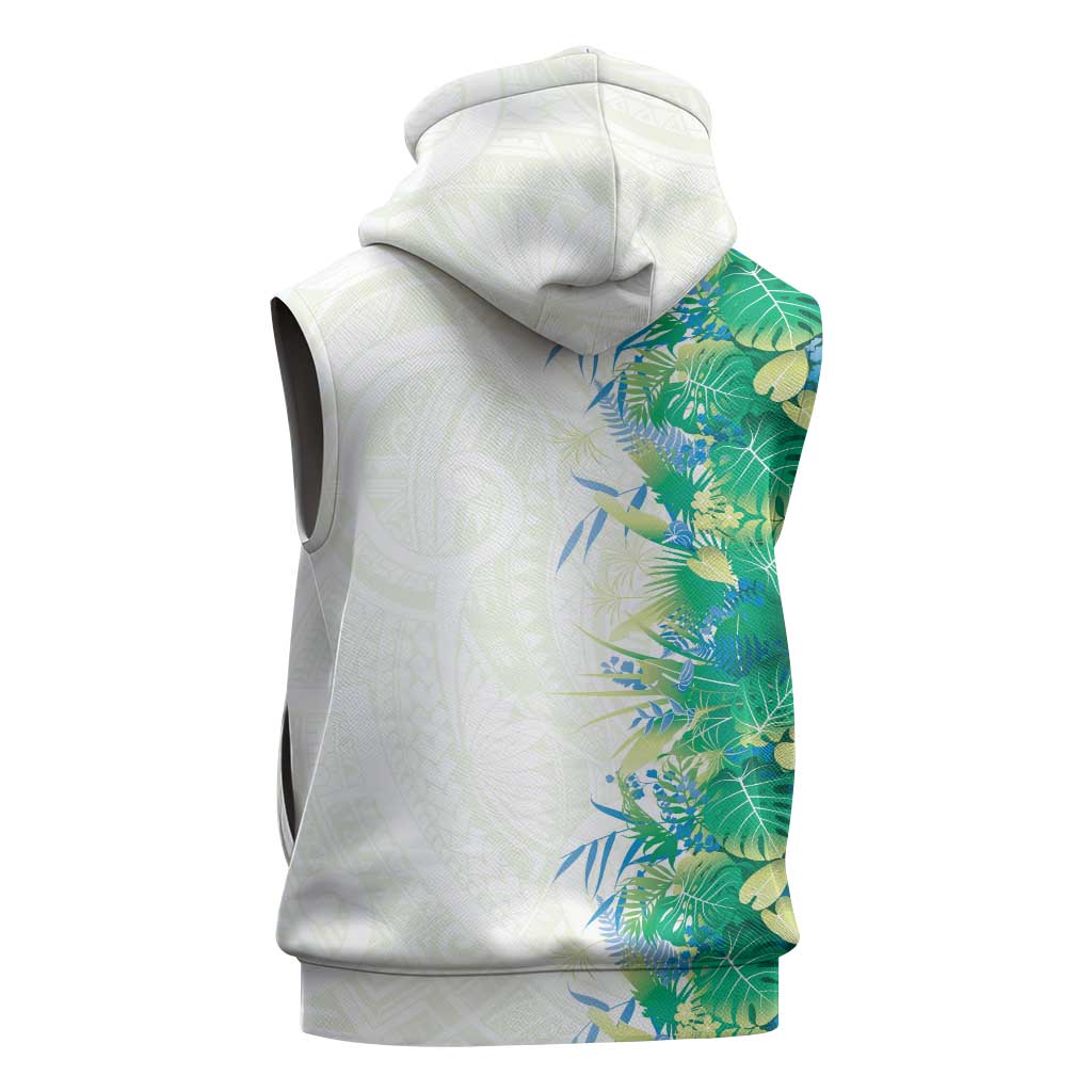 Hawaii Tropical Plant Omaomao Sleeveless Zip Hoodie Vibrant Polynesian Pattern LT01 - Polynesian Pride
