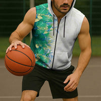 Hawaii Tropical Plant Omaomao Sleeveless Zip Hoodie Vibrant Polynesian Pattern LT01 - Polynesian Pride