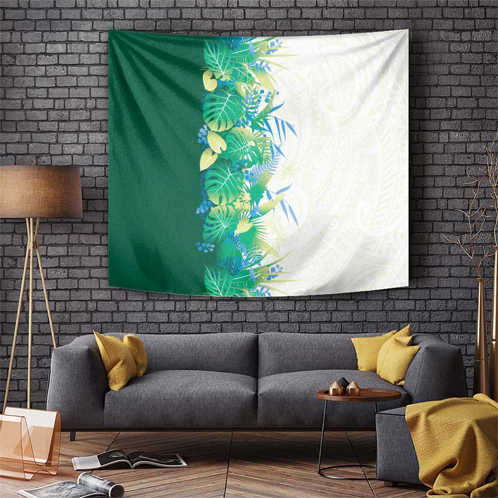 Hawaii Tropical Plant Omaomao Tapestry Vibrant Polynesian Pattern LT01 Green - Polynesian Pride