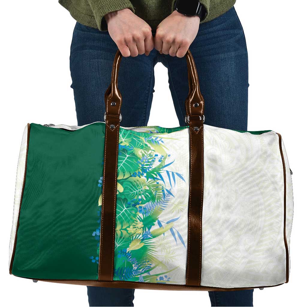 Hawaii Tropical Plant Omaomao Travel Bag Vibrant Polynesian Pattern LT01 Green - Polynesian Pride