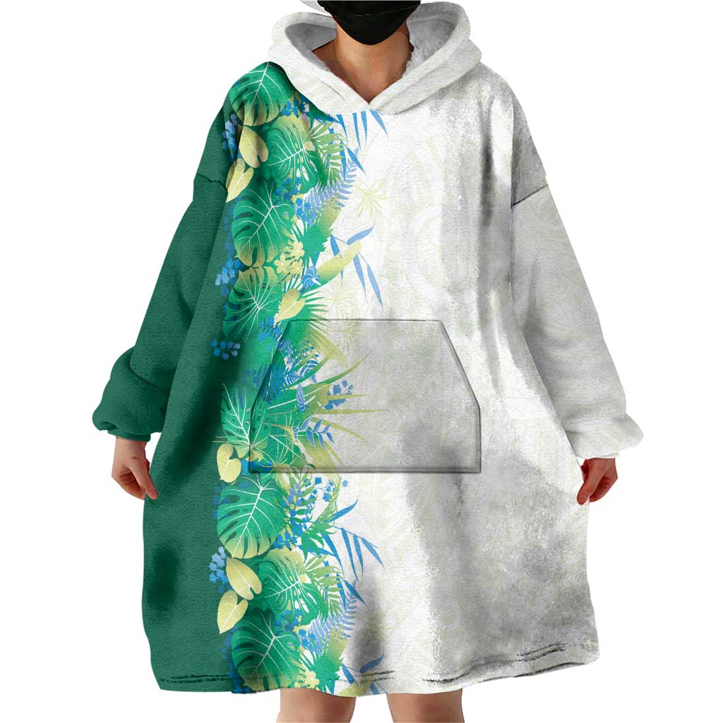 Hawaii Tropical Plant Omaomao Wearable Blanket Hoodie Vibrant Polynesian Pattern LT01 - Polynesian Pride