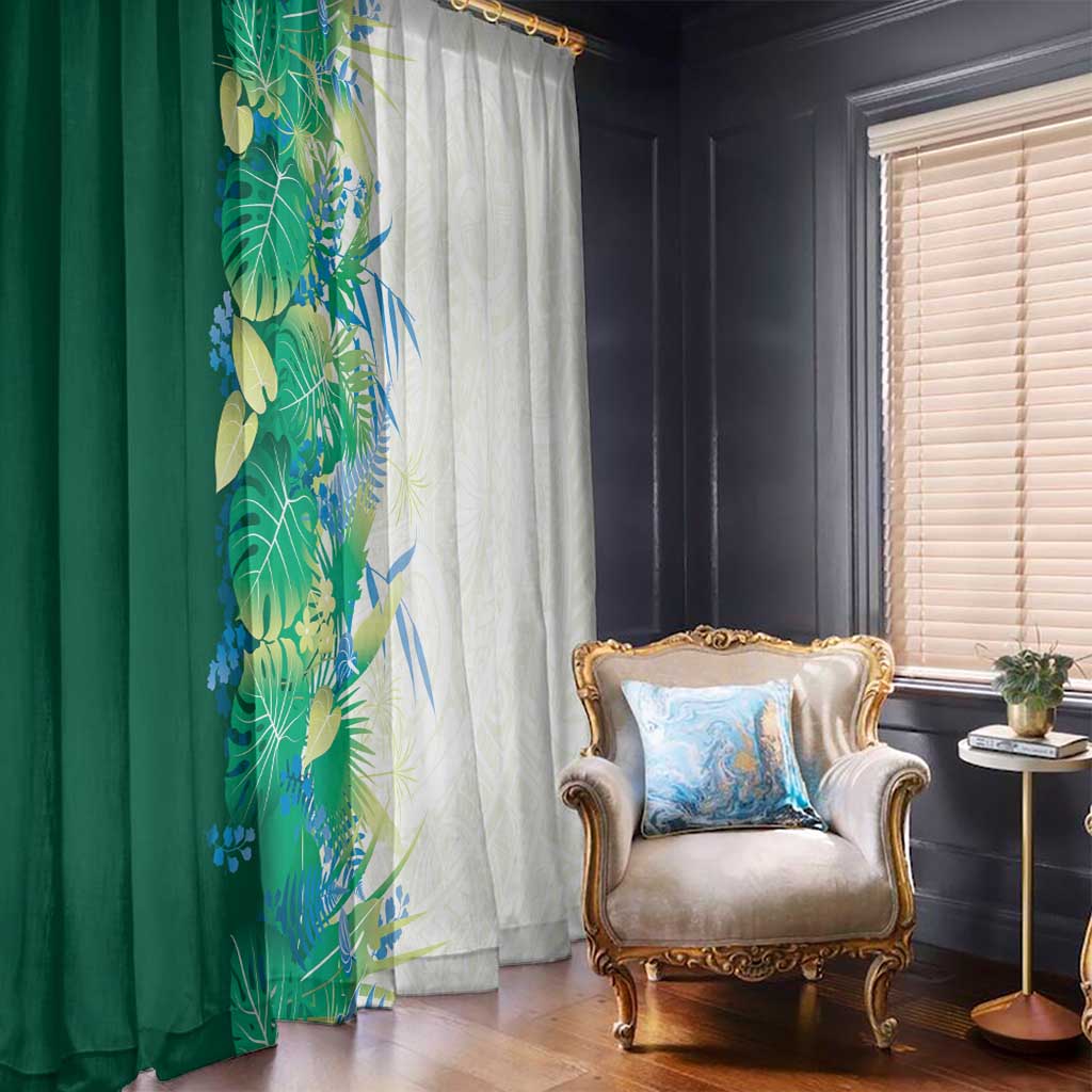 Hawaii Tropical Plant Omaomao Window Curtain Vibrant Polynesian Pattern LT01 - Polynesian Pride
