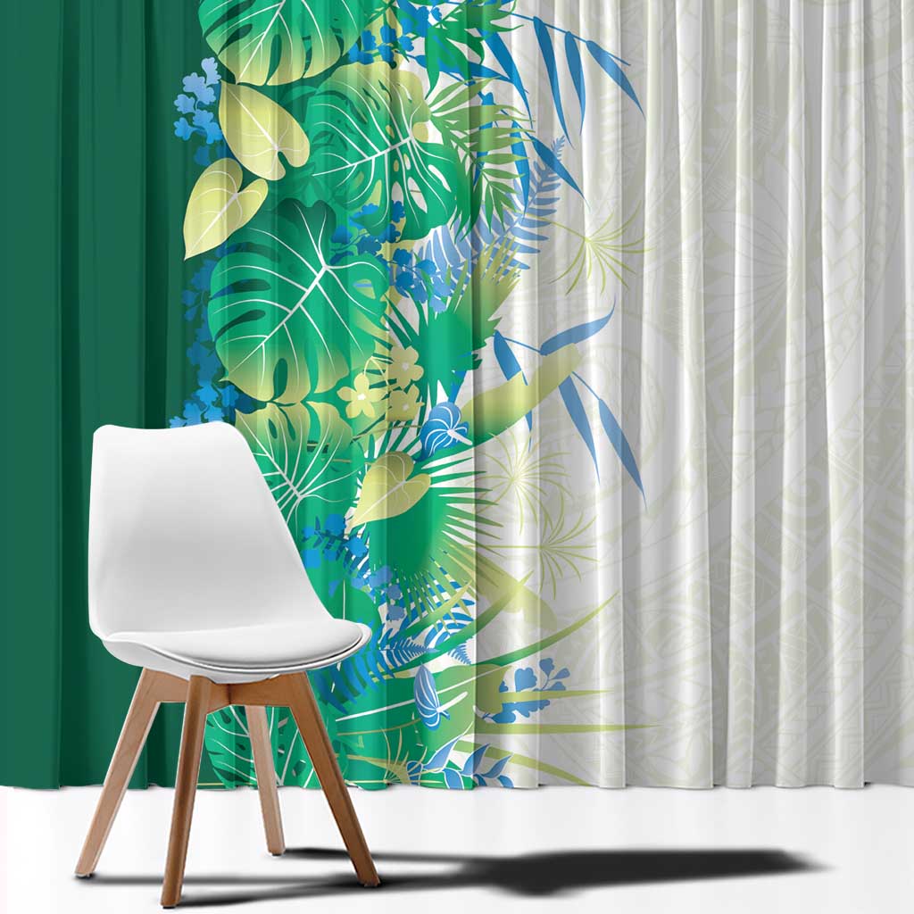 Hawaii Tropical Plant Omaomao Window Curtain Vibrant Polynesian Pattern LT01 - Polynesian Pride