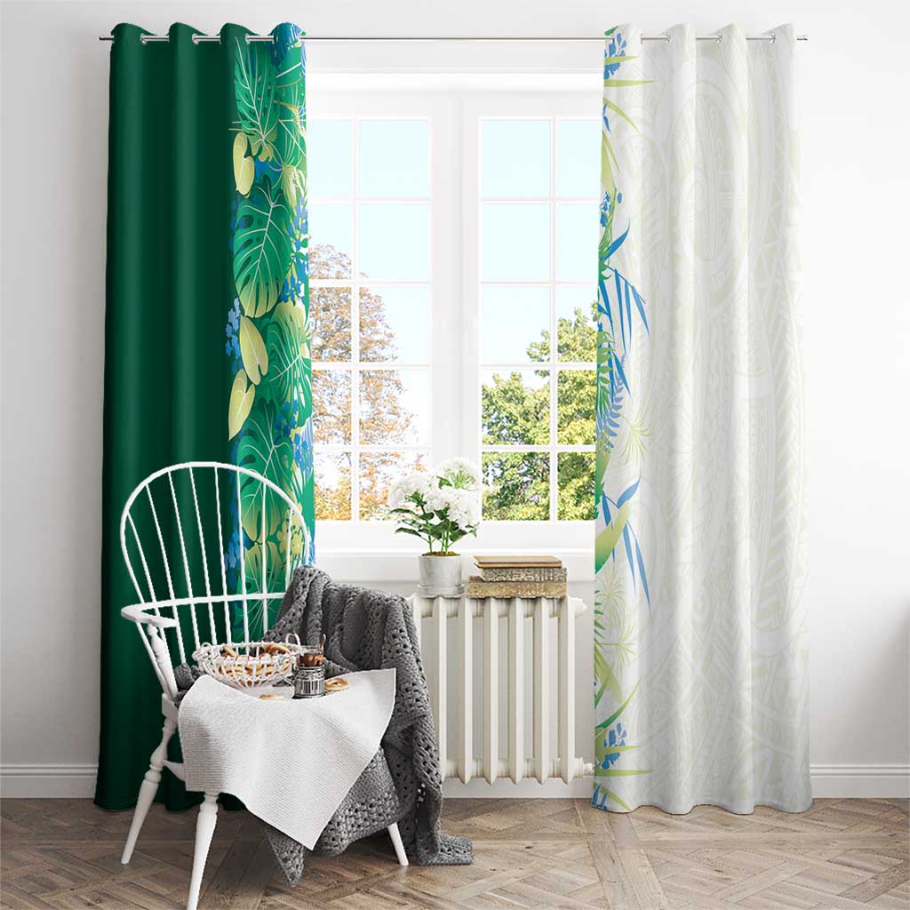 Hawaii Tropical Plant Omaomao Window Curtain Vibrant Polynesian Pattern LT01 - Polynesian Pride