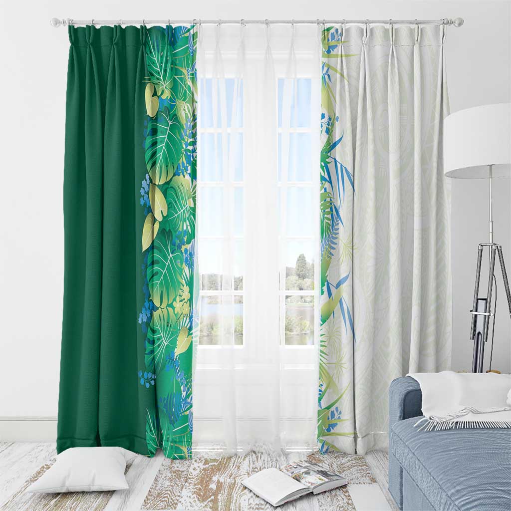 Hawaii Tropical Plant Omaomao Window Curtain Vibrant Polynesian Pattern LT01 - Polynesian Pride