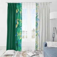 Hawaii Tropical Plant Omaomao Window Curtain Vibrant Polynesian Pattern LT01 - Polynesian Pride