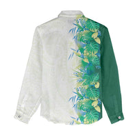 Hawaii Tropical Plant Omaomao Women Casual Shirt Vibrant Polynesian Pattern