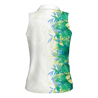 Hawaii Tropical Plant Omaomao Women Sleeveless Polo Shirt Vibrant Polynesian Pattern LT01 - Polynesian Pride