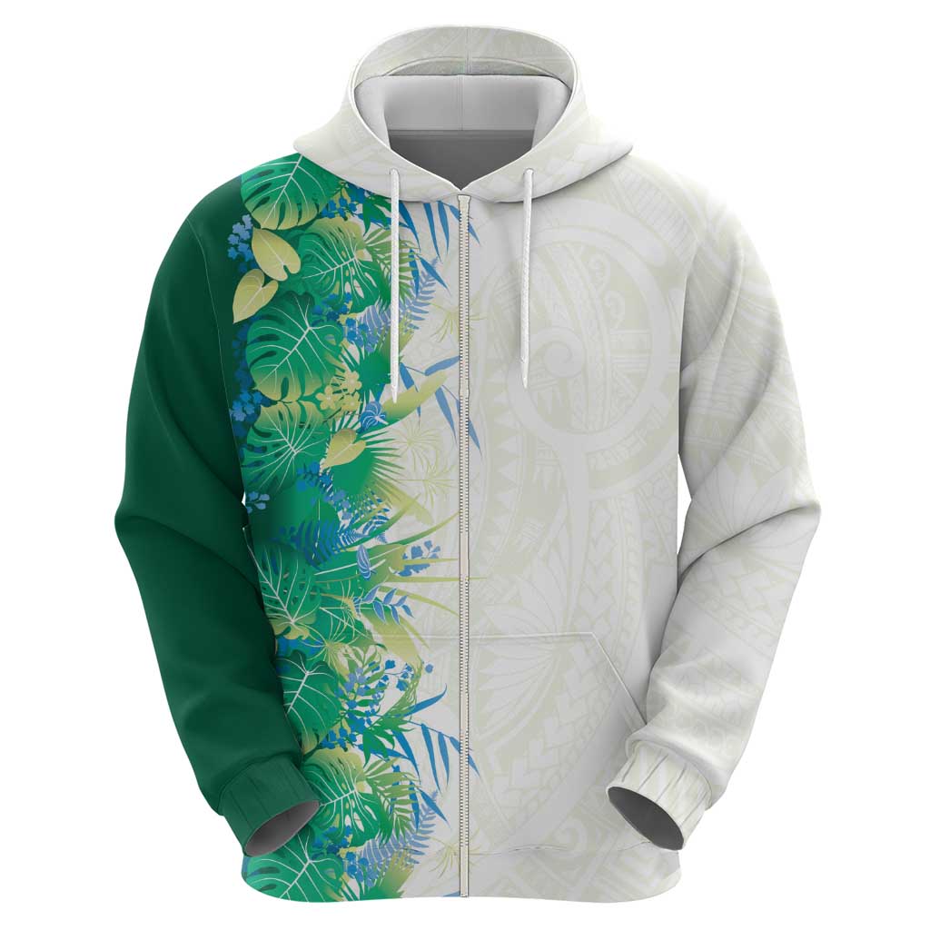 Hawaii Tropical Plant Omaomao Zip Hoodie Vibrant Polynesian Pattern LT01 - Polynesian Pride