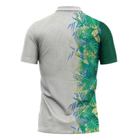 Hawaii Tropical Plant Omaomao Zipper Polo Shirt Vibrant Polynesian Pattern LT01 - Polynesian Pride
