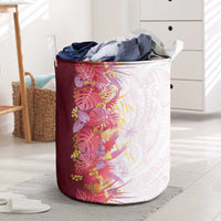 Hawaii Tropical Plant Akala Laundry Basket Vibrant Polynesian Pattern LT01 Pink - Polynesian Pride