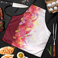 Hawaii Tropical Plant Akala Apron Vibrant Polynesian Pattern LT01 Pink - Polynesian Pride