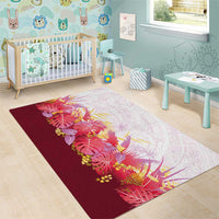 Hawaii Tropical Plant Akala Area Rug Vibrant Polynesian Pattern LT01 - Polynesian Pride