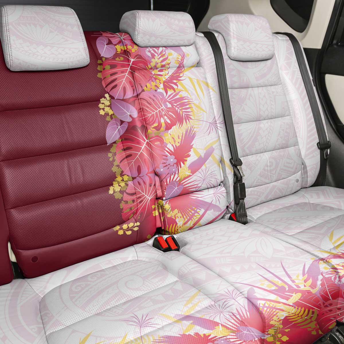 Hawaii Tropical Plant Akala Back Car Seat Cover Vibrant Polynesian Pattern LT01 - Polynesian Pride