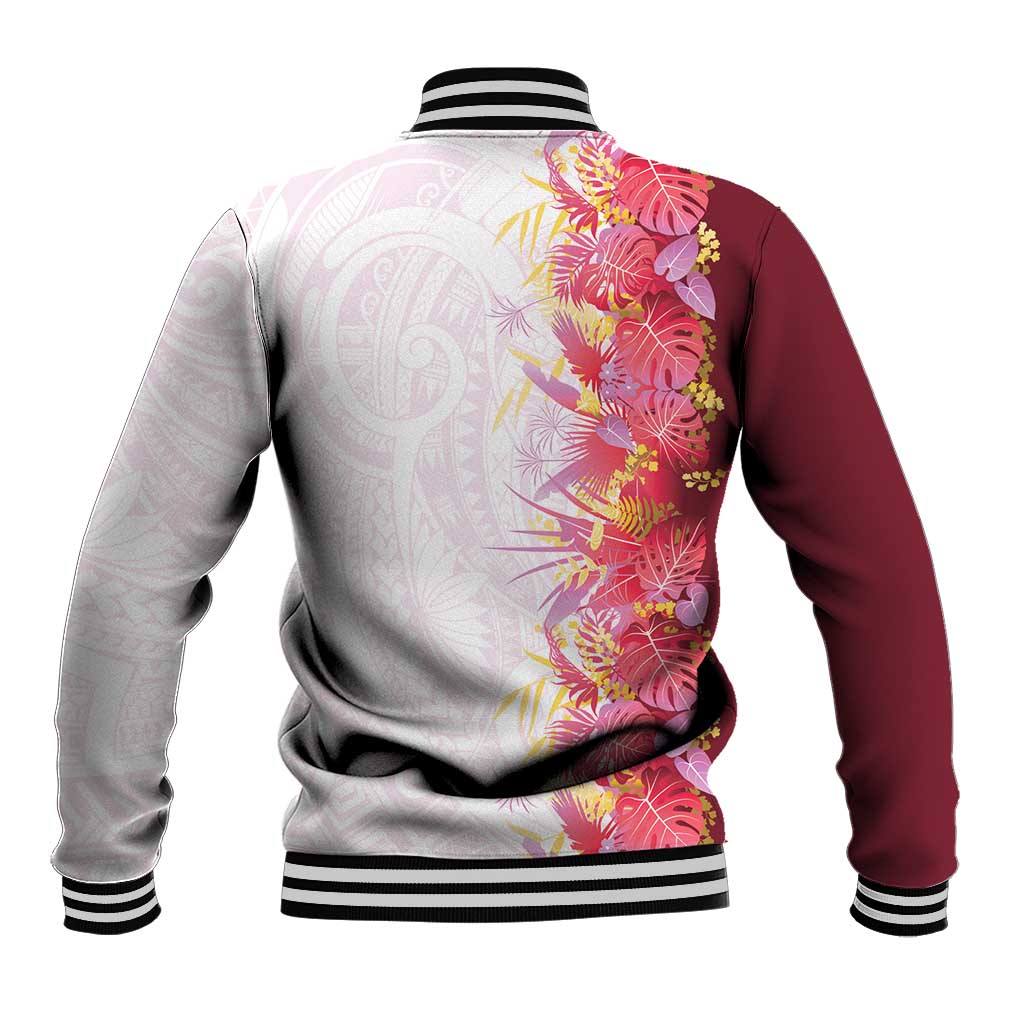 Hawaii Tropical Plant Akala Baseball Jacket Vibrant Polynesian Pattern LT01 - Polynesian Pride
