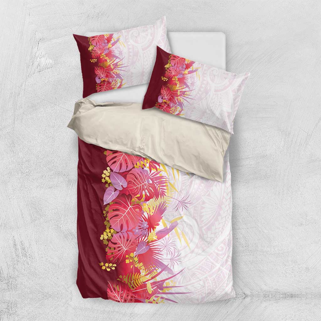 Hawaii Tropical Plant Akala Bedding Set Vibrant Polynesian Pattern LT01 US Twin 172cm x 218cm Pink - Polynesian Pride