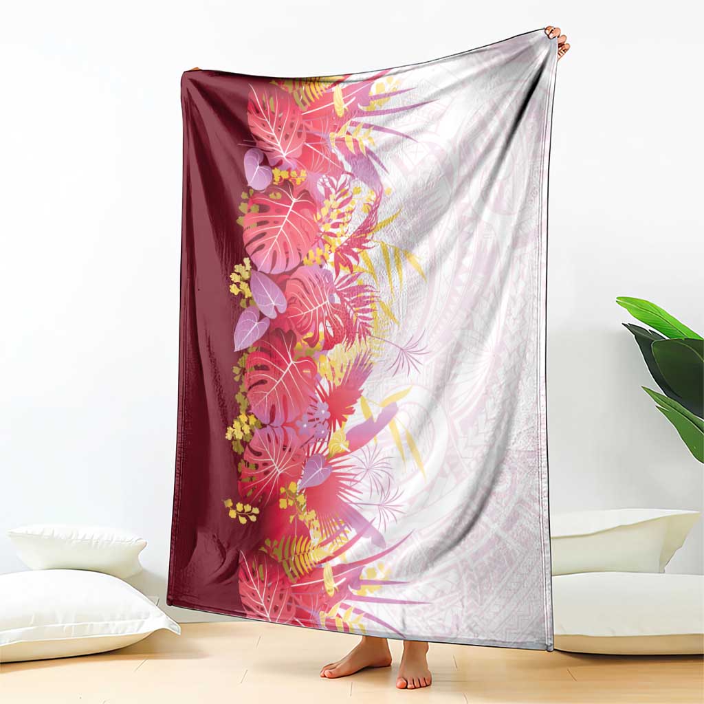 Hawaii Tropical Plant Akala Blanket Vibrant Polynesian Pattern LT01 - Polynesian Pride