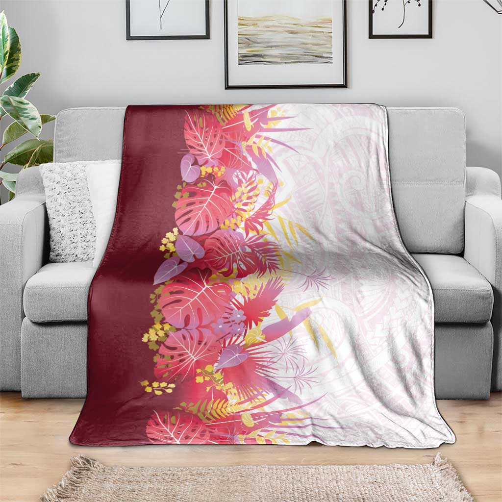 Hawaii Tropical Plant Akala Blanket Vibrant Polynesian Pattern LT01 - Polynesian Pride