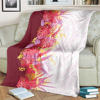 Hawaii Tropical Plant Akala Blanket Vibrant Polynesian Pattern LT01 - Polynesian Pride