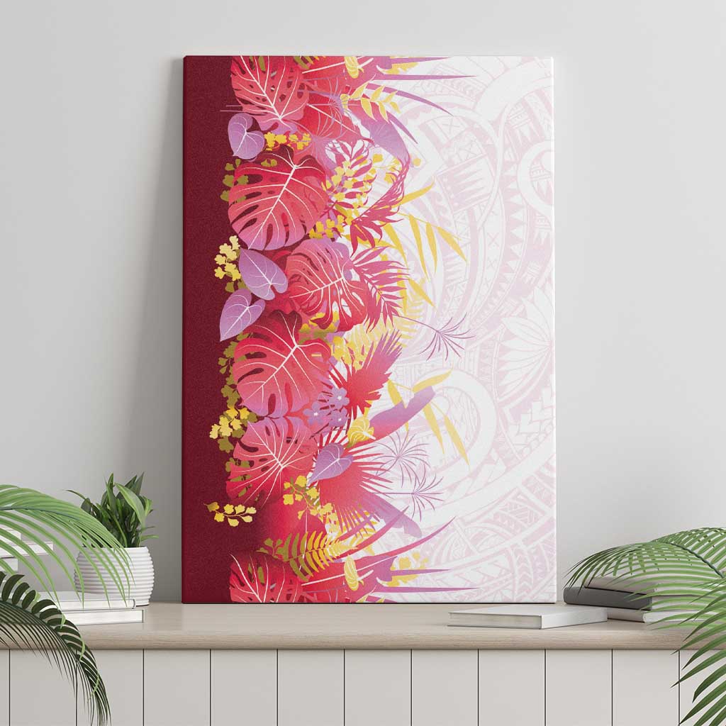 Hawaii Tropical Plant Akala Canvas Wall Art Vibrant Polynesian Pattern LT01 - Polynesian Pride