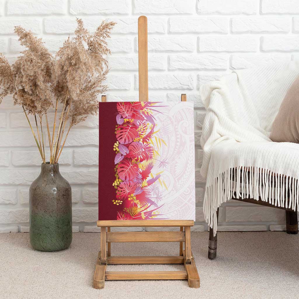 Hawaii Tropical Plant Akala Canvas Wall Art Vibrant Polynesian Pattern LT01 - Polynesian Pride