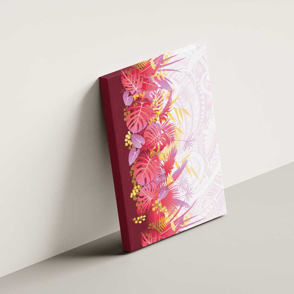Hawaii Tropical Plant Akala Canvas Wall Art Vibrant Polynesian Pattern LT01 - Polynesian Pride