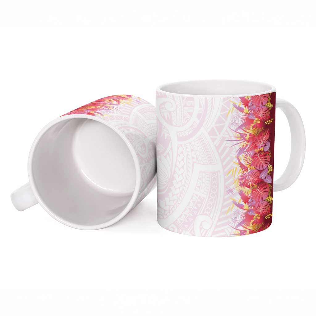 Hawaii Tropical Plant Akala Ceramic Mug Vibrant Polynesian Pattern LT01 - Polynesian Pride